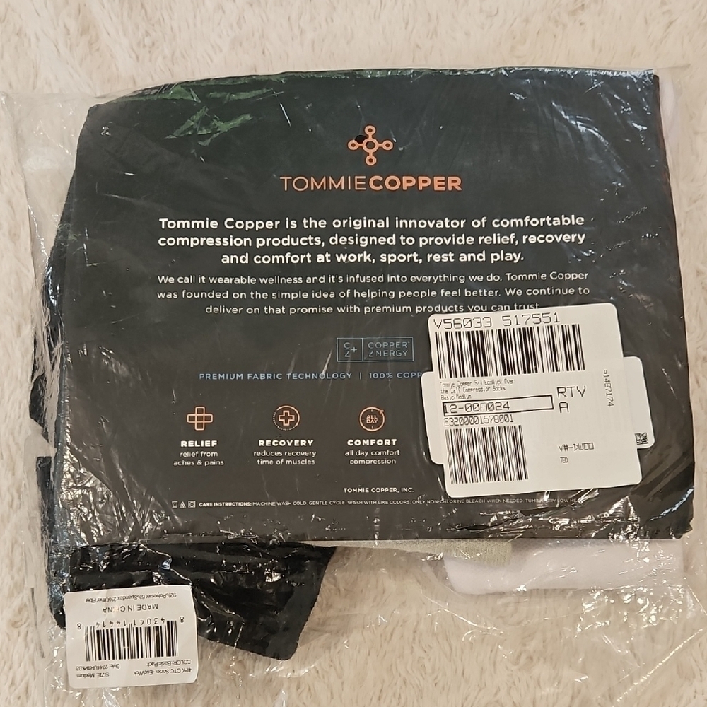 Tommie Copper Compression Socks Size medium